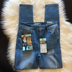 Wax jeans butt lifter skinny jeans